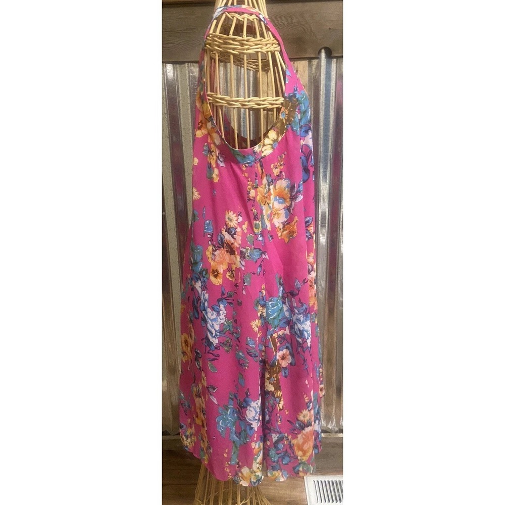 BETSEY Johnson Women's Small Dress Sleeveless Pink Floral Flare Fairy Travel - Picture 5 of 16